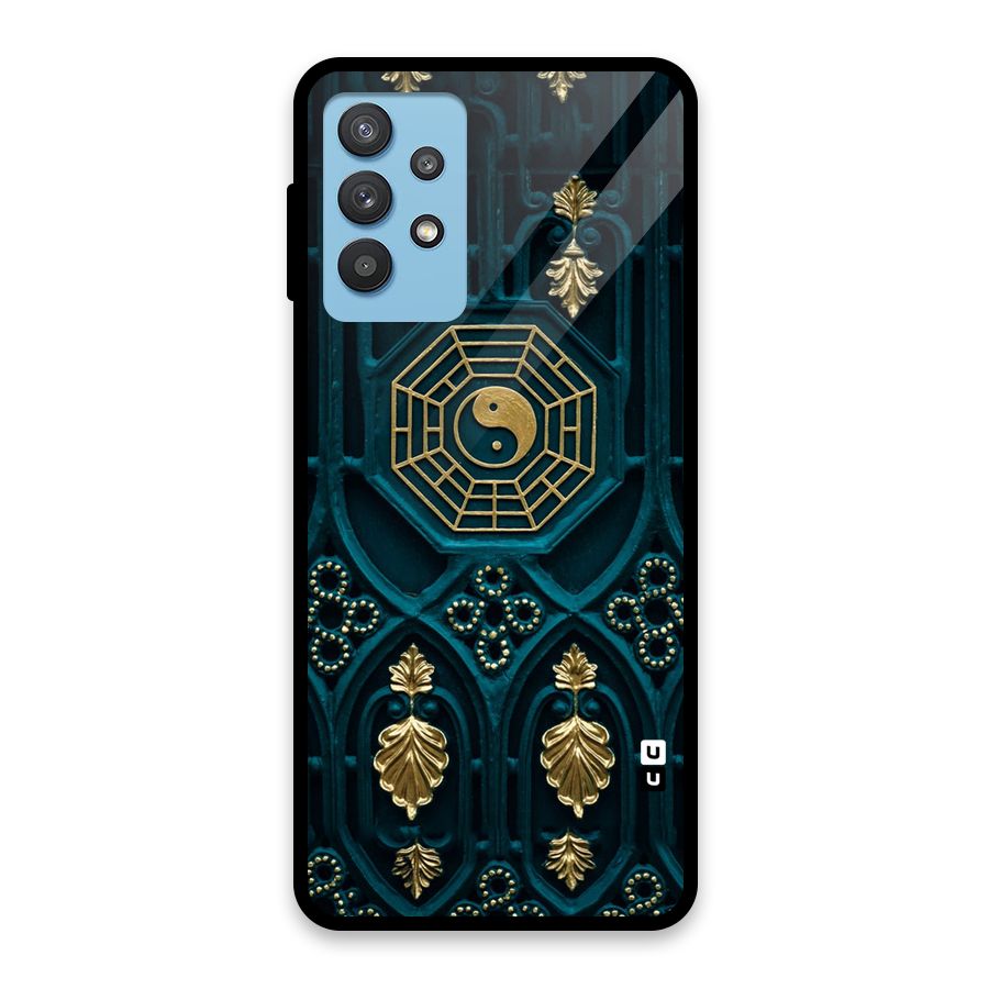 Peace Web Design Glass Back Case for Galaxy M32 5G
