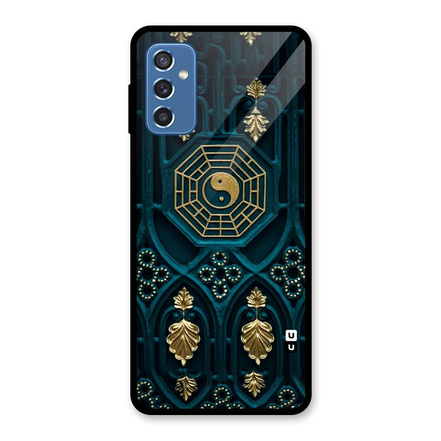 Peace Web Design Glass Back Case for Galaxy M52 5G