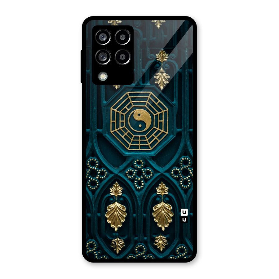 Peace Web Design Glass Back Case for Galaxy M53 5G