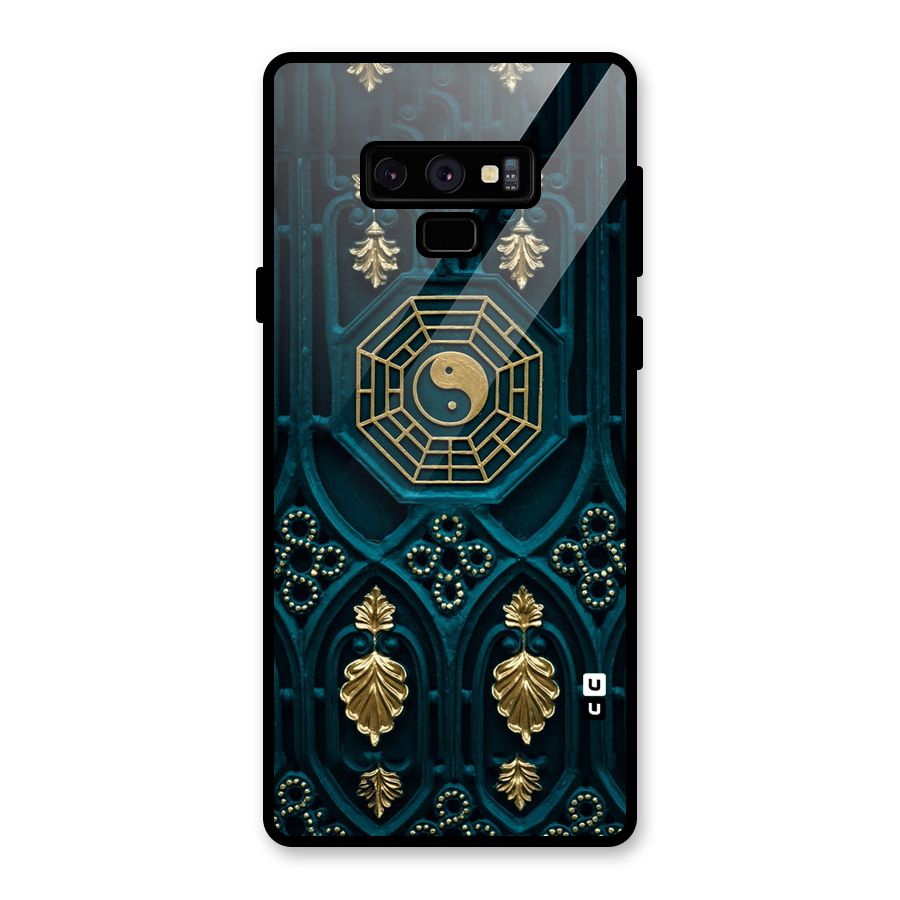 Peace Web Design Glass Back Case for Galaxy Note 9