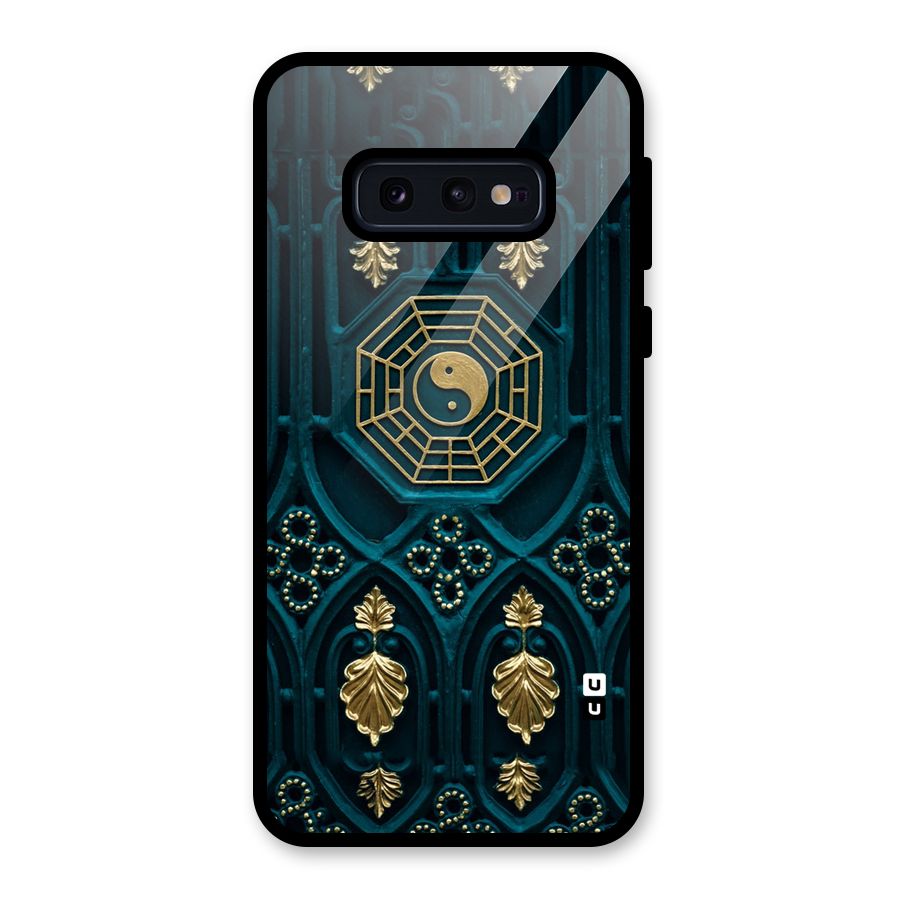 Peace Web Design Glass Back Case for Galaxy S10e