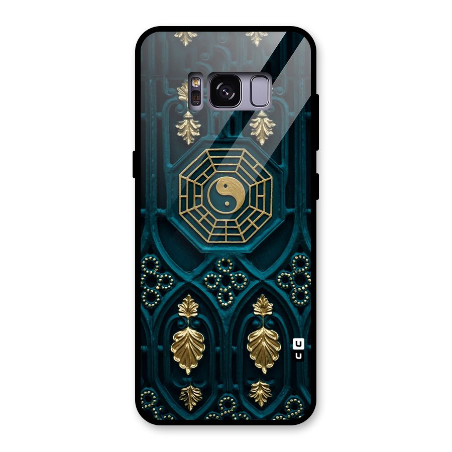 Peace Web Design Glass Back Case for Galaxy S8