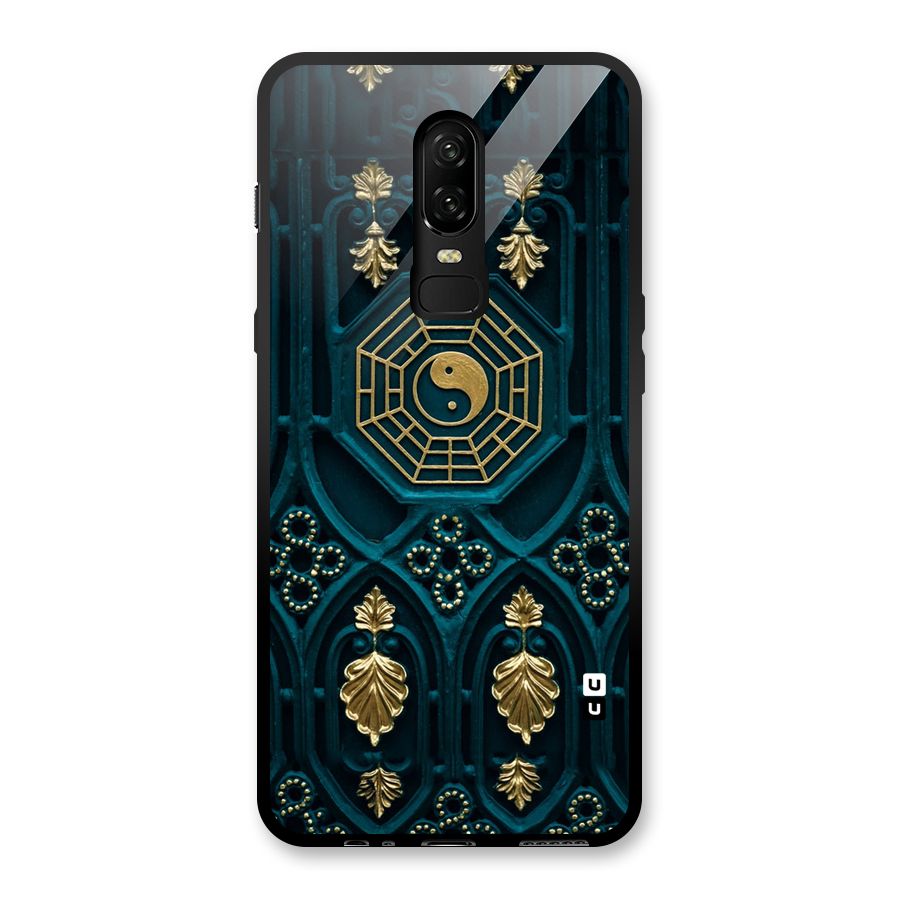 Peace Web Design Glass Back Case for OnePlus 6