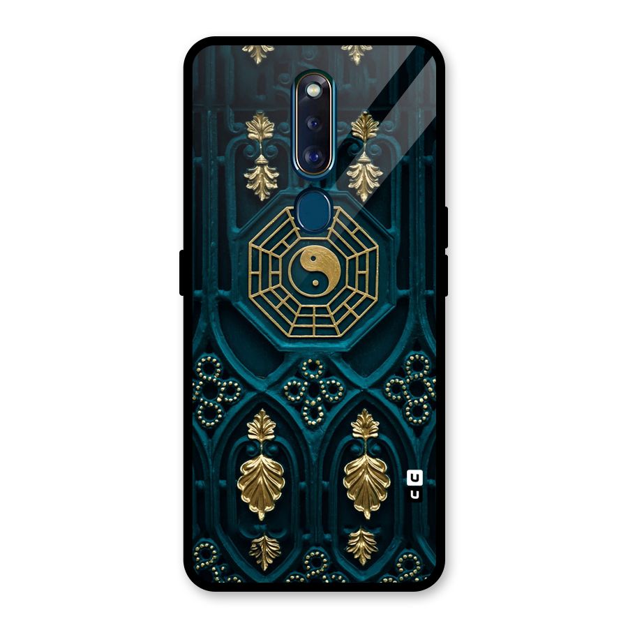 Peace Web Design Glass Back Case for Oppo F11 Pro