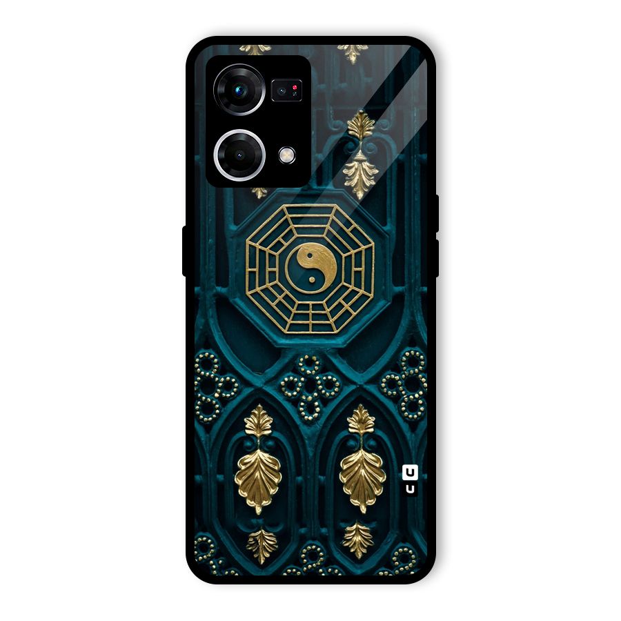 Peace Web Design Glass Back Case for Oppo F21 Pro 4G