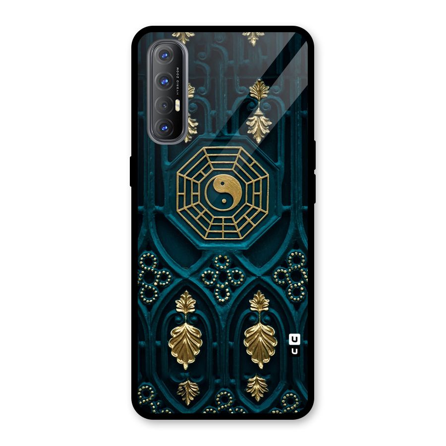 Peace Web Design Glass Back Case for Oppo Reno3 Pro