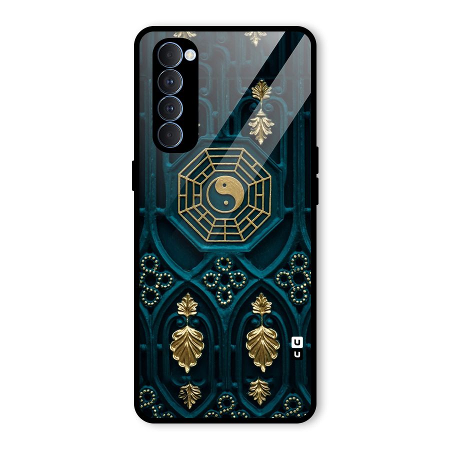 Peace Web Design Glass Back Case for Oppo Reno4 Pro