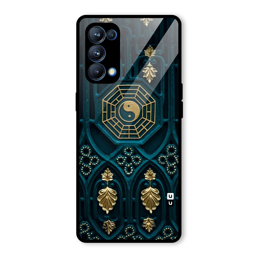 Peace Web Design Glass Back Case for Oppo Reno5 Pro 5G