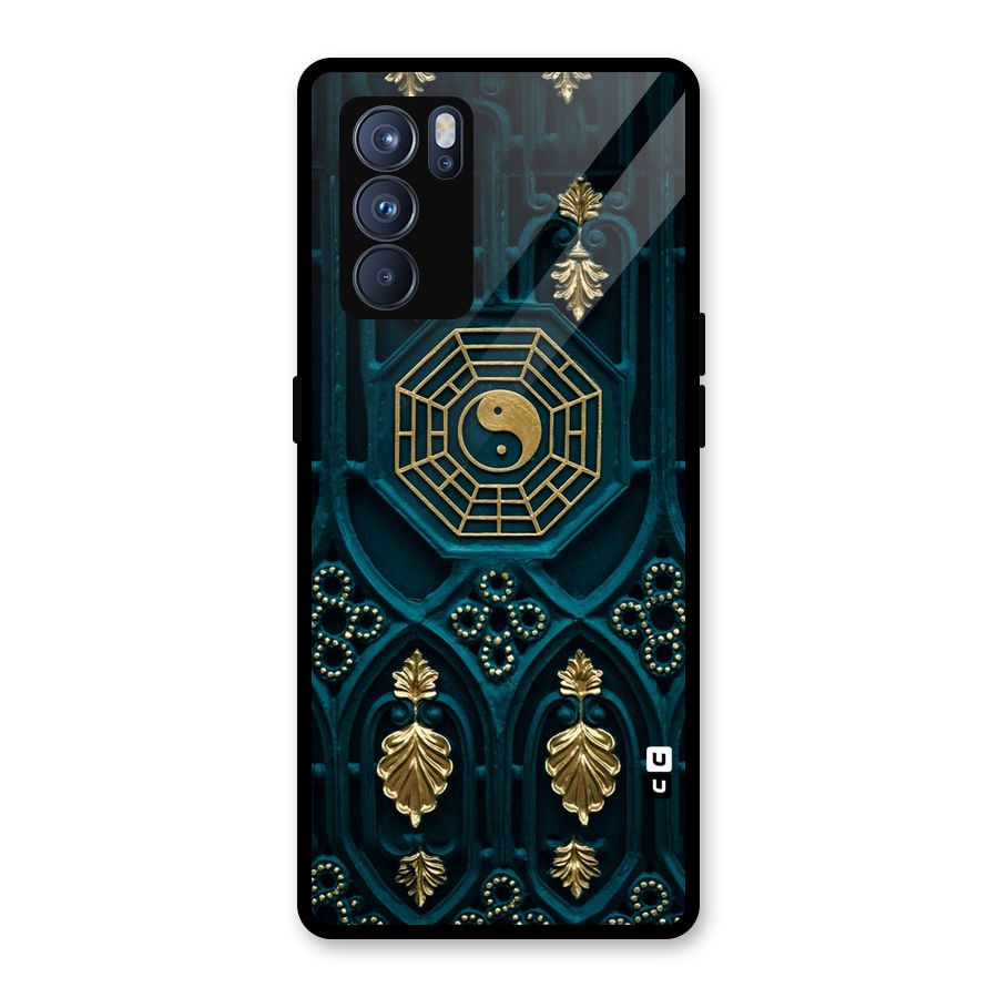 Peace Web Design Glass Back Case for Oppo Reno6 Pro 5G