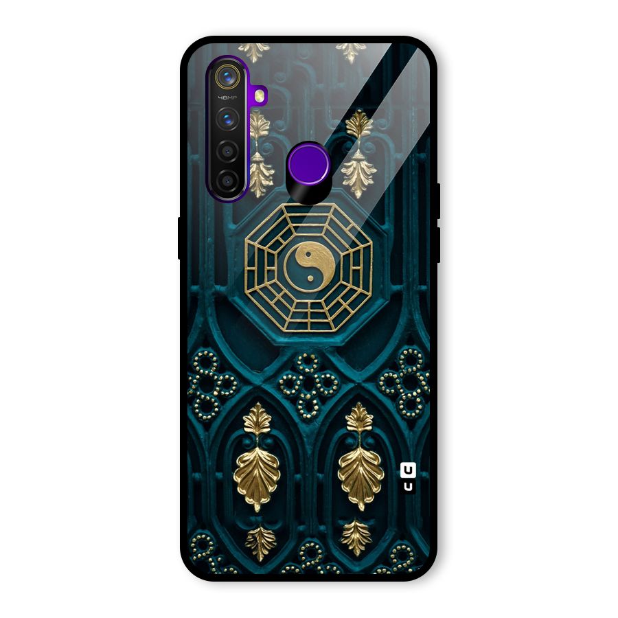 Peace Web Design Glass Back Case for Realme 5 Pro