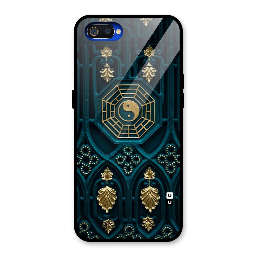 Peace Web Design Glass Back Case for Realme C2