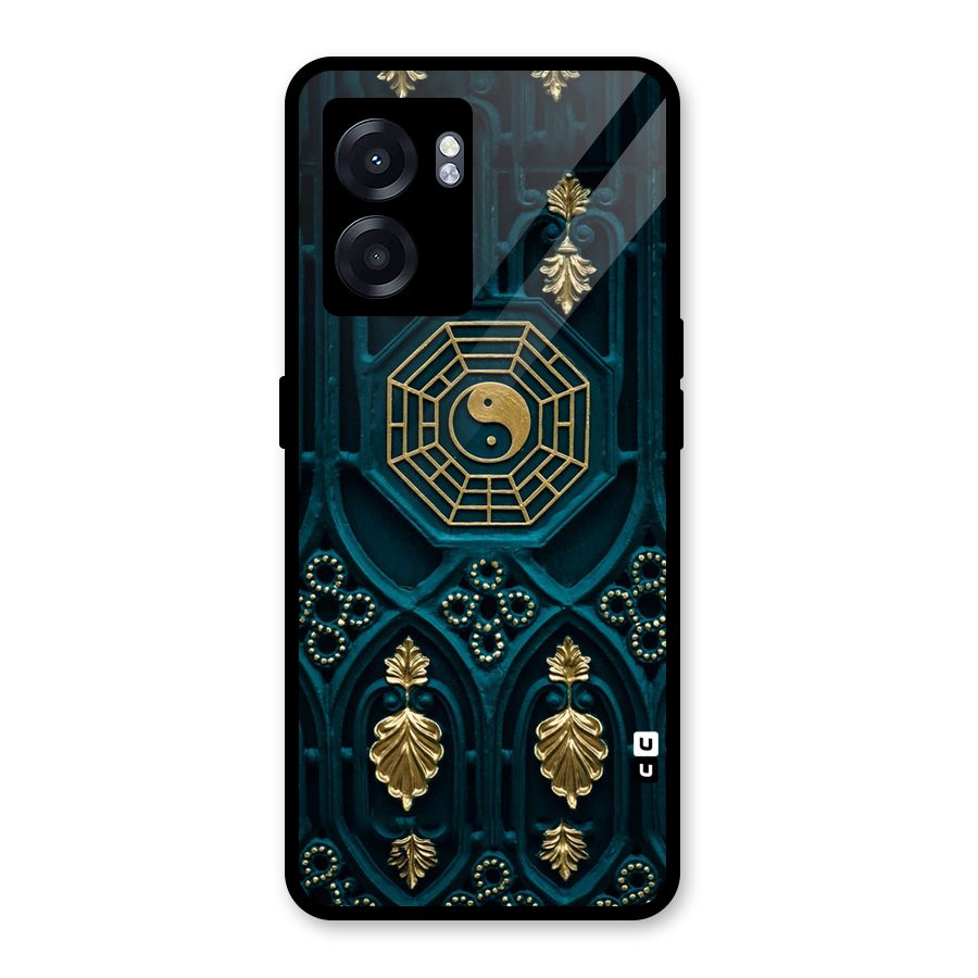 Peace Web Design Glass Back Case for Realme Narzo 50 5G
