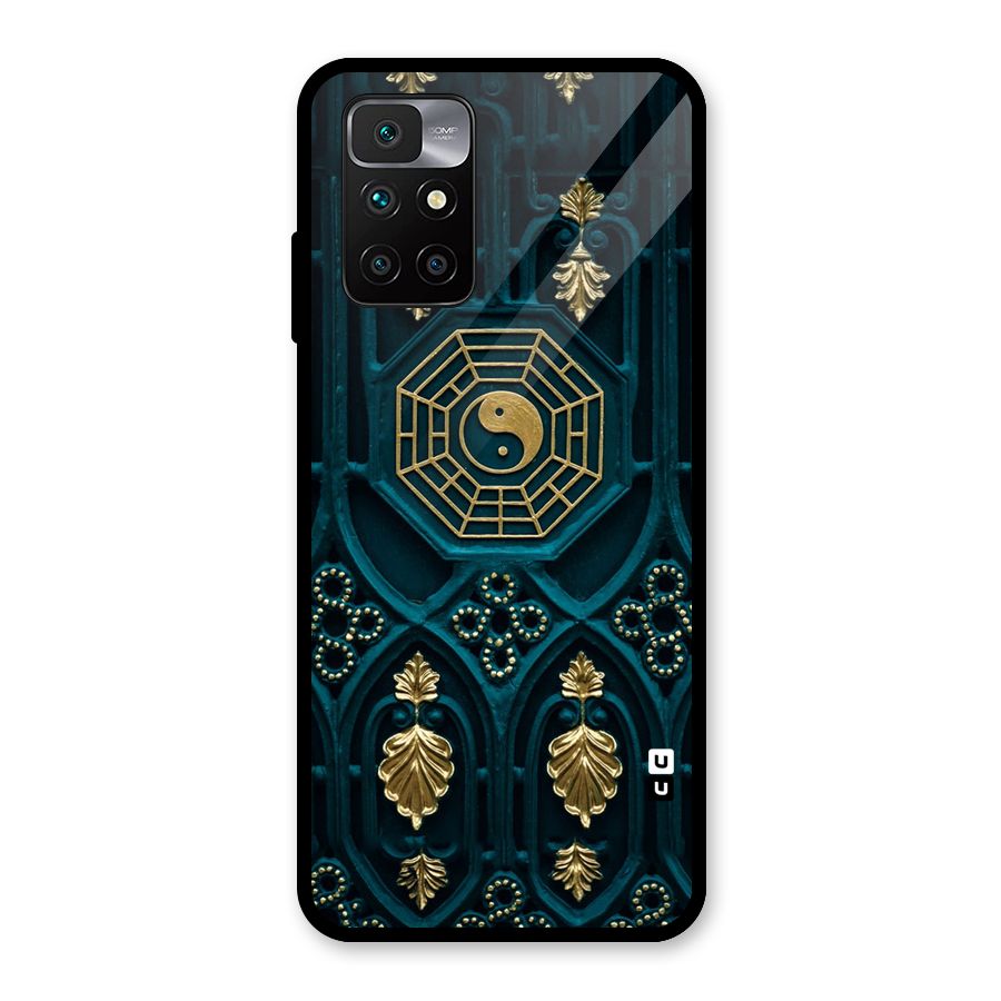 Peace Web Design Glass Back Case for Redmi 10 Prime