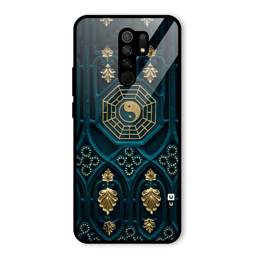 Peace Web Design Glass Back Case for Redmi 9 Prime