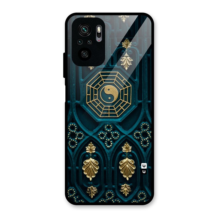 Peace Web Design Glass Back Case for Redmi Note 10S