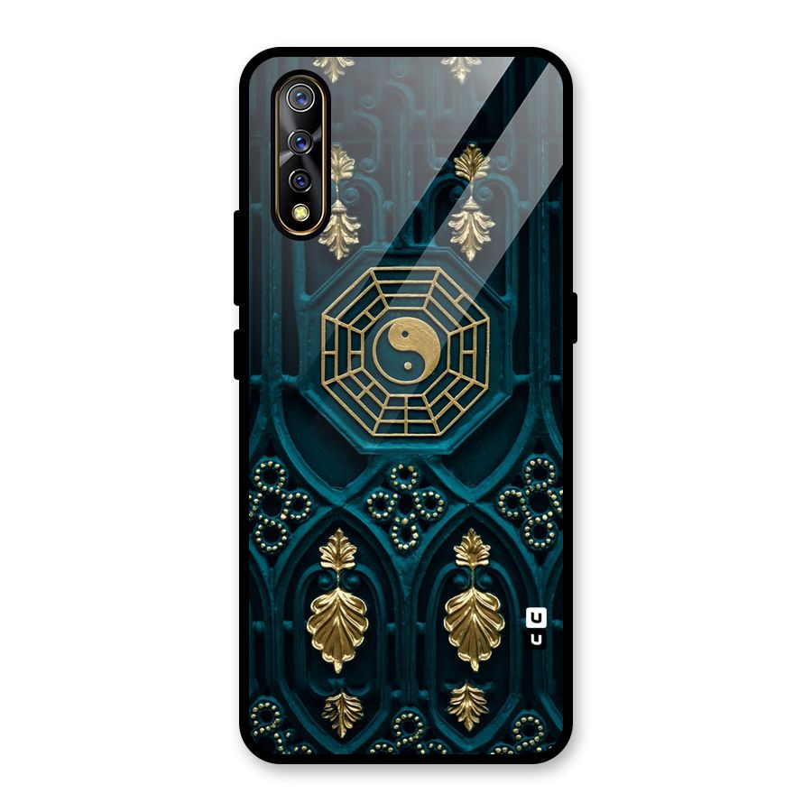 Peace Web Design Glass Back Case for Vivo S1