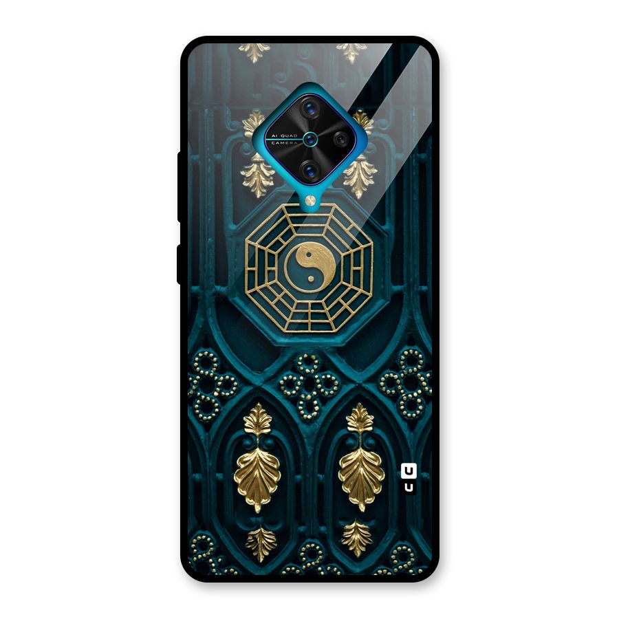 Peace Web Design Glass Back Case for Vivo S1 Pro