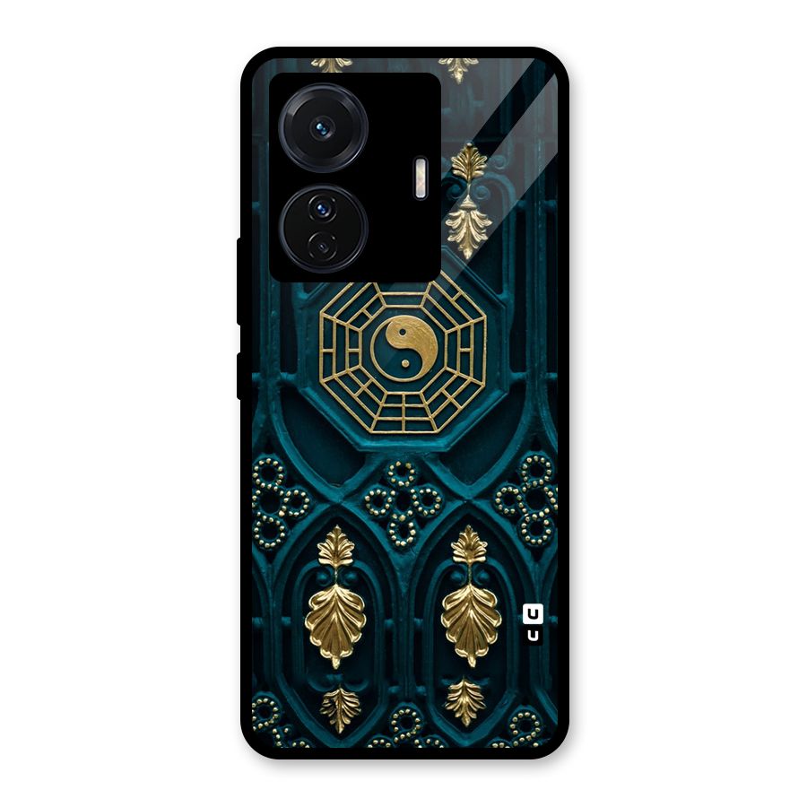 Peace Web Design Glass Back Case for Vivo T1 Pro