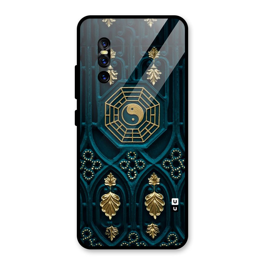 Peace Web Design Glass Back Case for Vivo V15 Pro