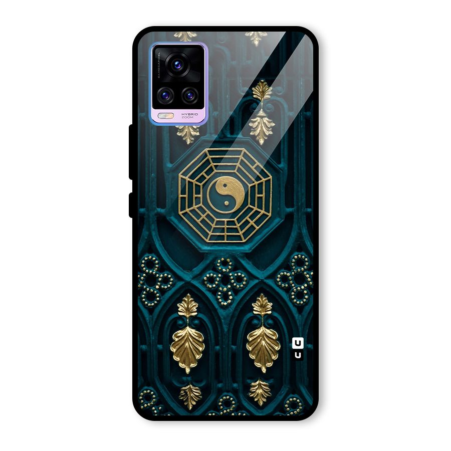 Peace Web Design Glass Back Case for Vivo V20 Pro