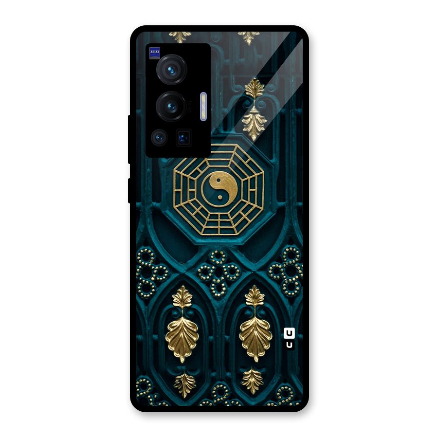 Peace Web Design Glass Back Case for Vivo X70 Pro