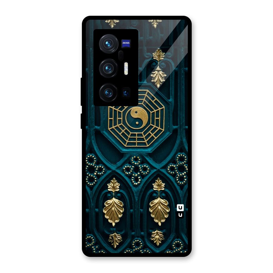 Peace Web Design Glass Back Case for Vivo X70 Pro Plus