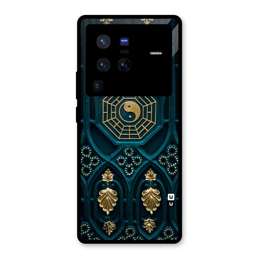 Peace Web Design Glass Back Case for Vivo X80 Pro