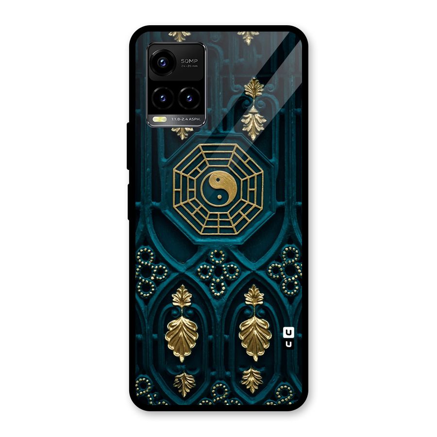 Peace Web Design Glass Back Case for Vivo Y21A