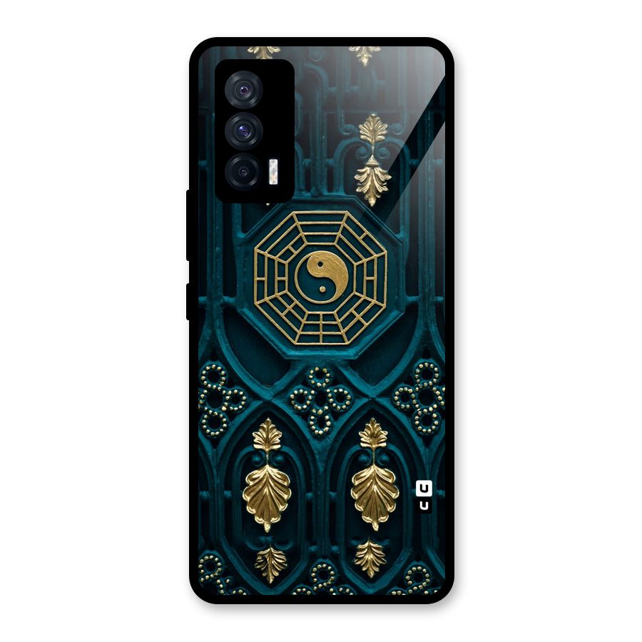 Peace Web Design Glass Back Case for Vivo iQOO 7 5G