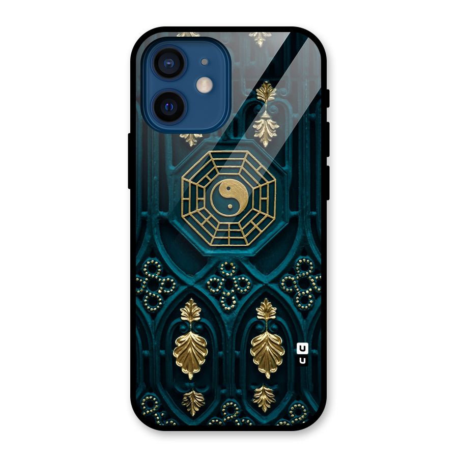 Peace Web Design Glass Back Case for iPhone 12 Mini