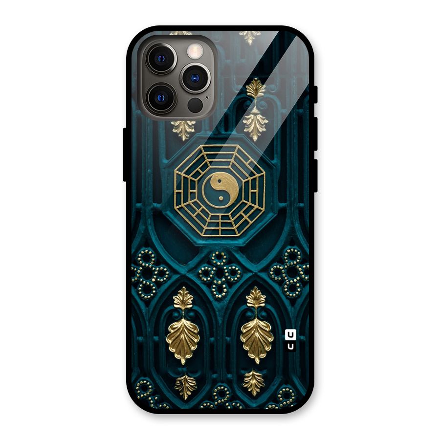 Peace Web Design Glass Back Case for iPhone 12 Pro