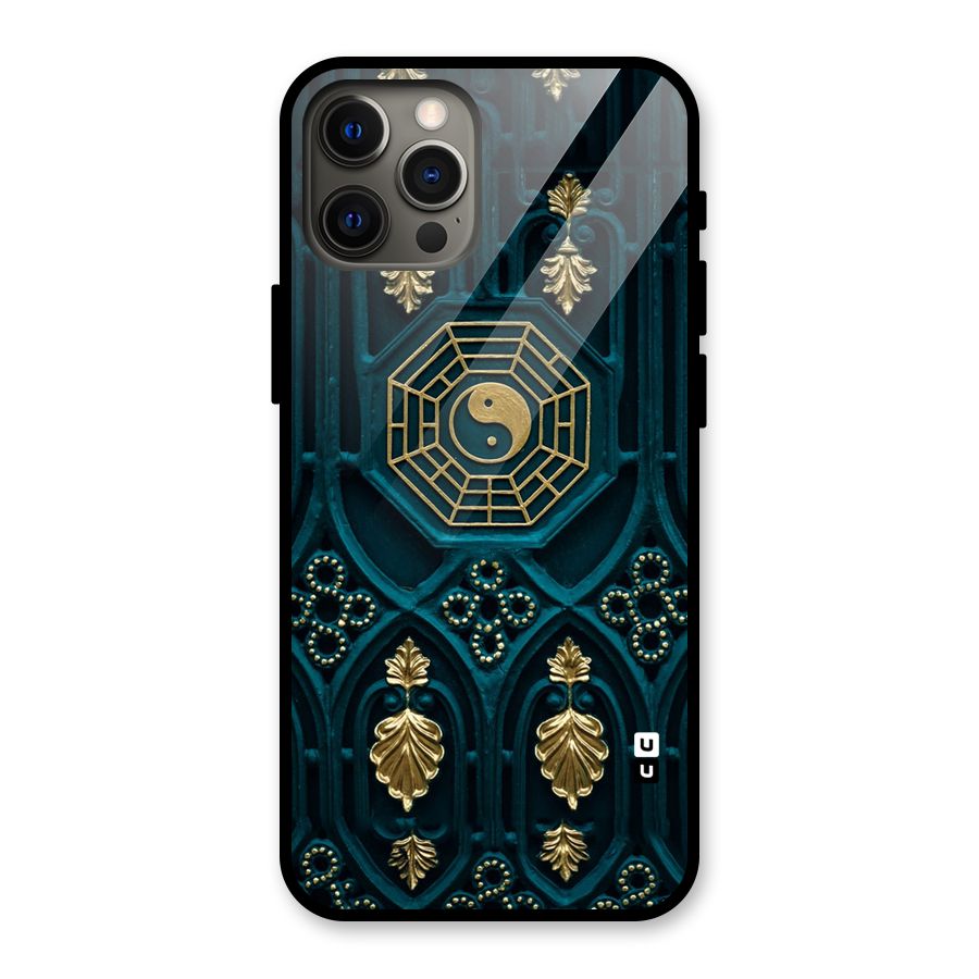 Peace Web Design Glass Back Case for iPhone 12 Pro Max