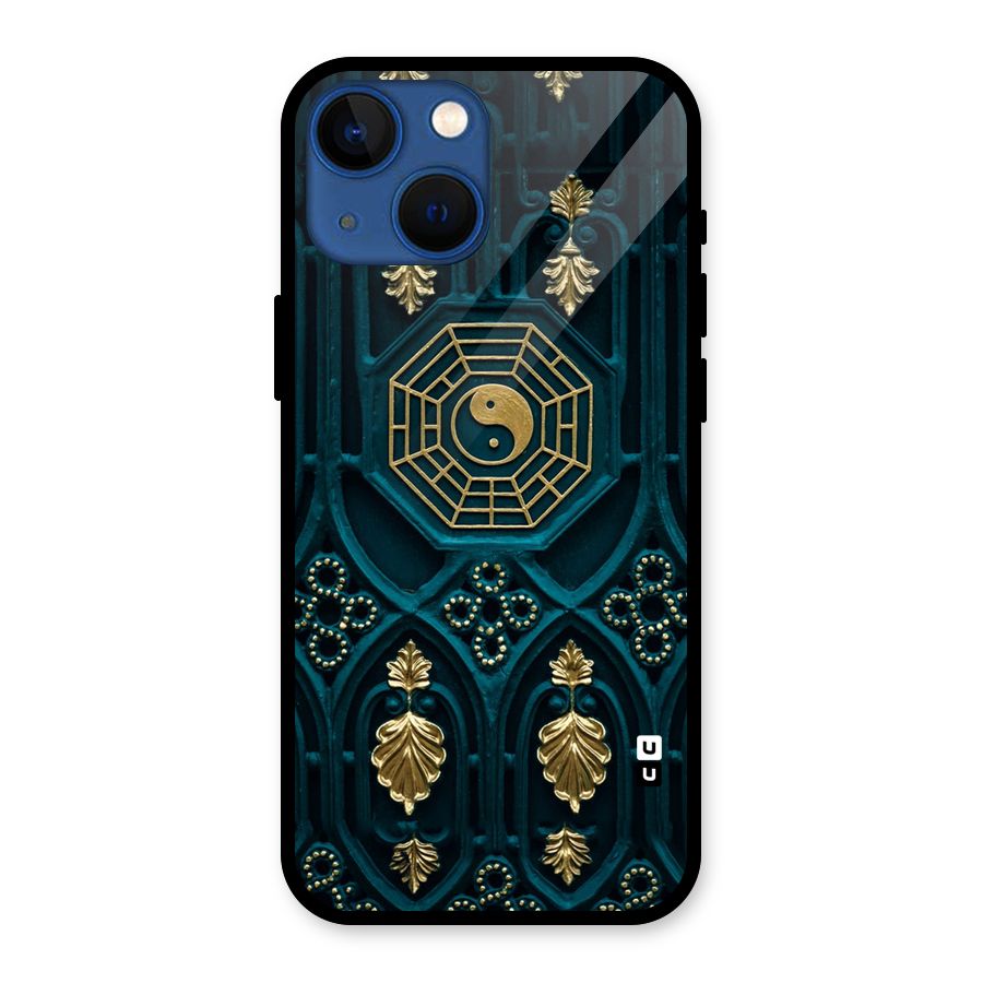 Peace Web Design Glass Back Case for iPhone 13 Mini