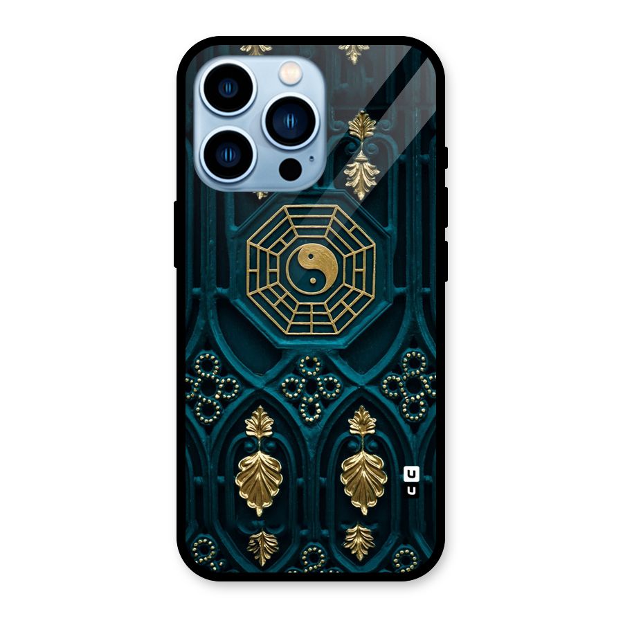 Peace Web Design Glass Back Case for iPhone 13 Pro