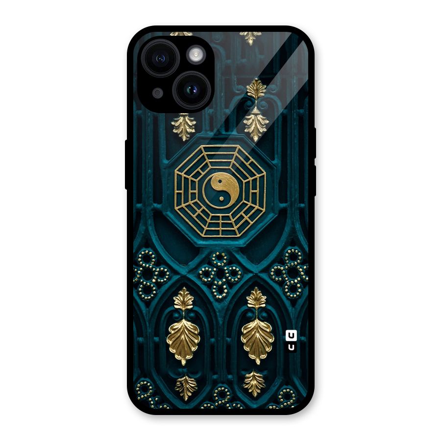 Peace Web Design Glass Back Case for iPhone 14