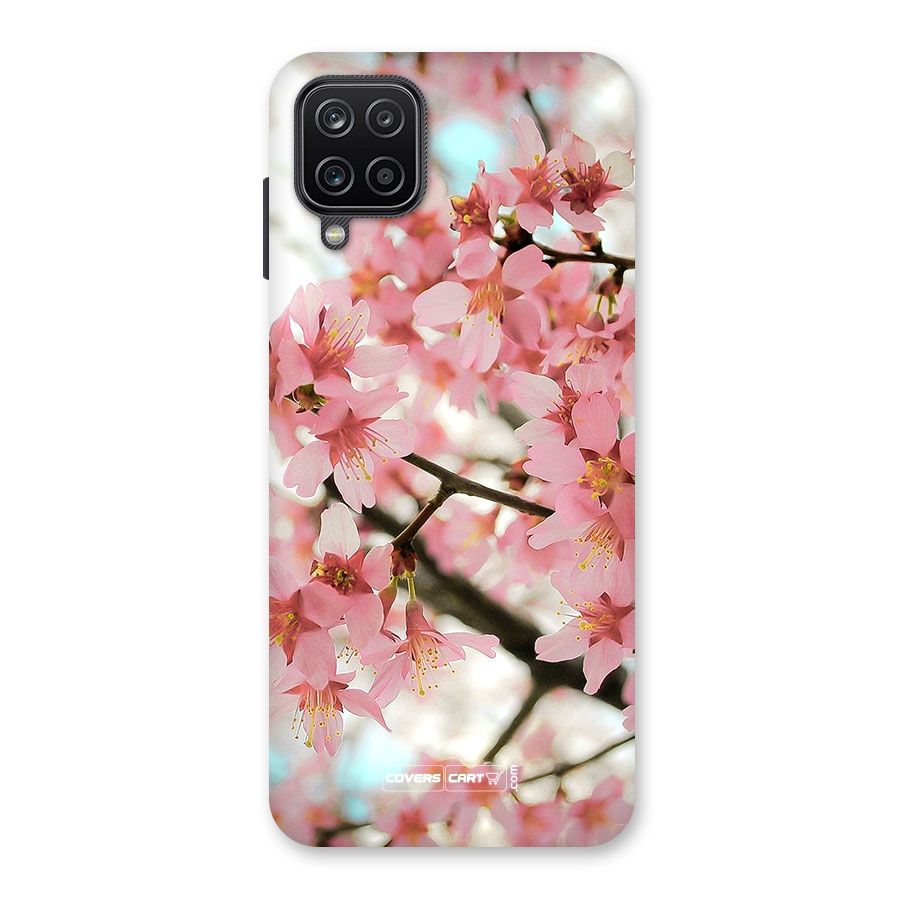 Peach Floral Back Case for Galaxy A12