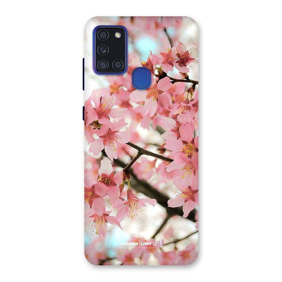Peach Floral Back Case for Galaxy A21s