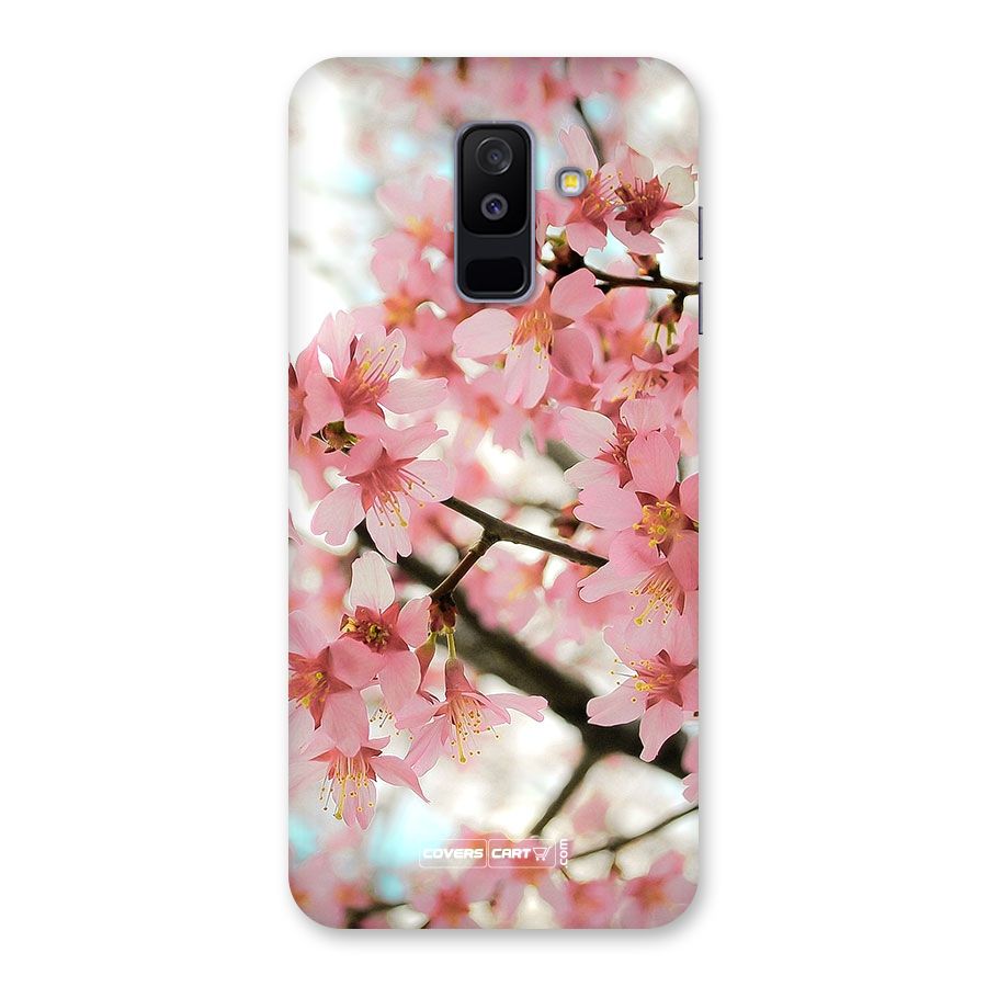 Peach Floral Back Case for Galaxy A6 Plus