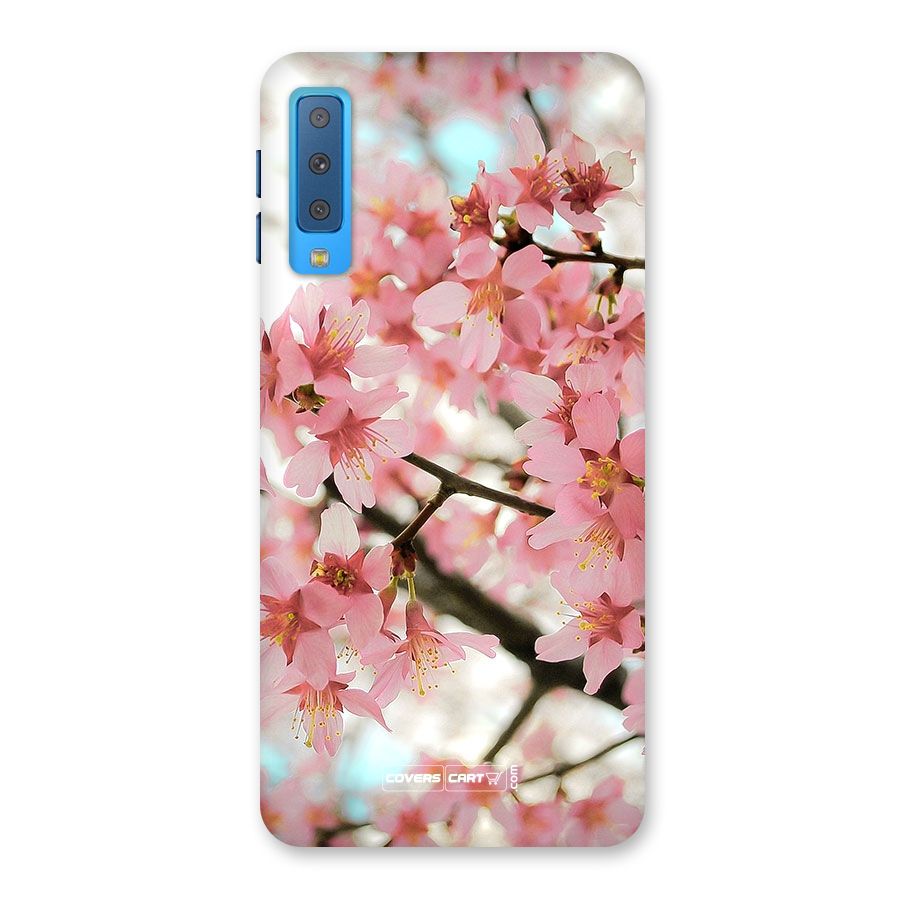 Peach Floral Back Case for Galaxy A7 (2018)