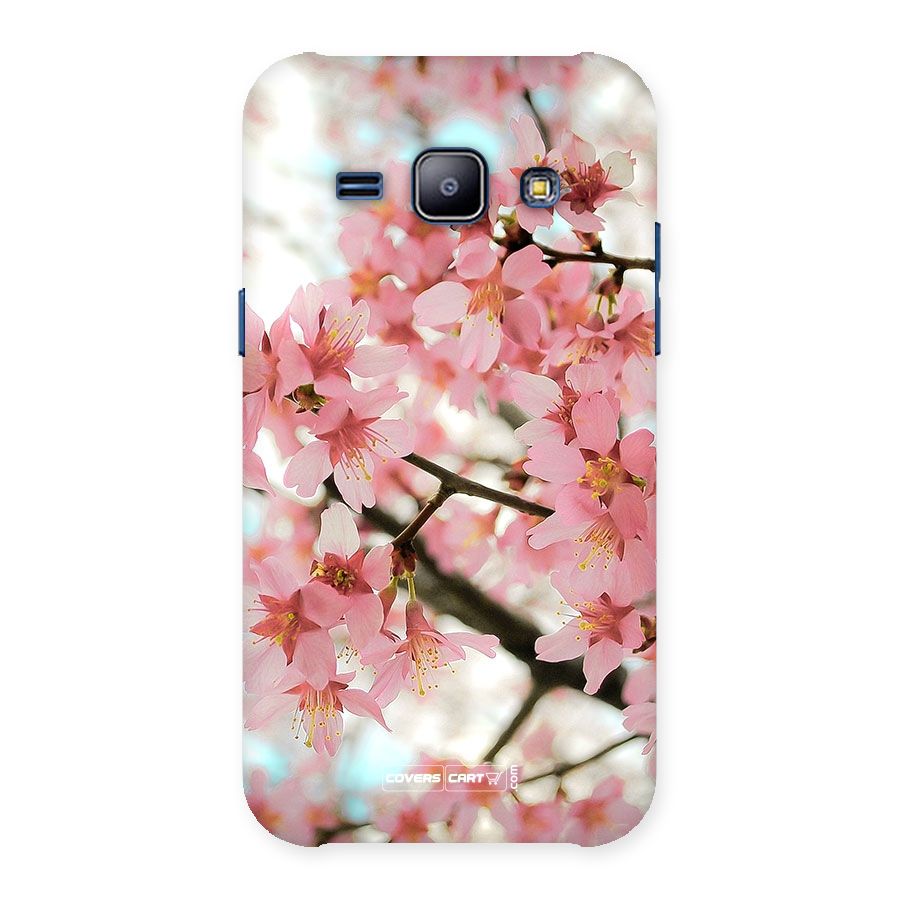 Peach Floral Back Case for Galaxy J1