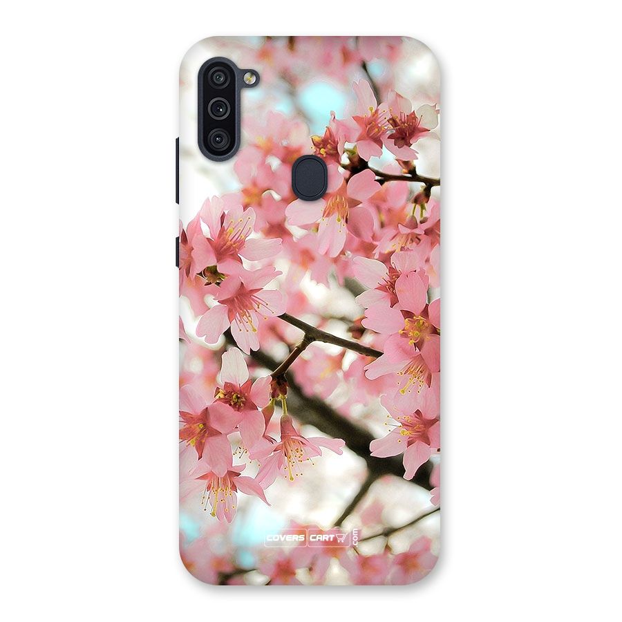 Peach Floral Back Case for Galaxy M11
