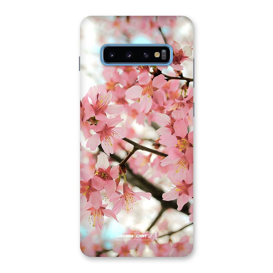 Peach Floral Back Case for Galaxy S10 Plus