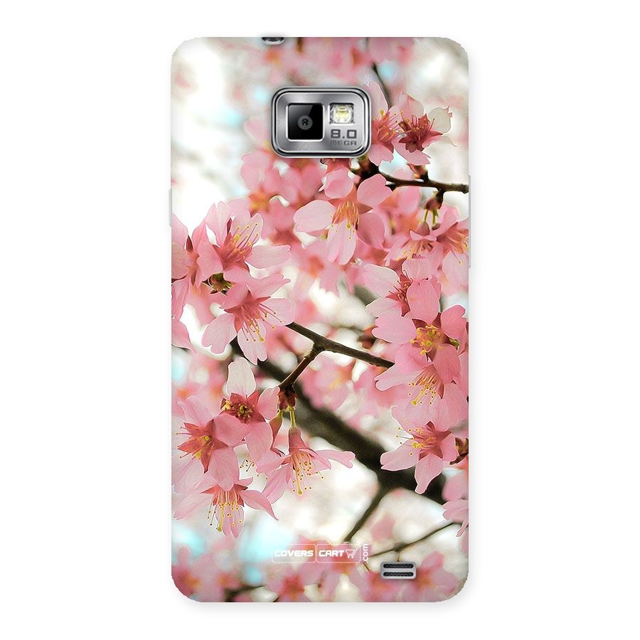 Peach Floral Back Case for Galaxy S2