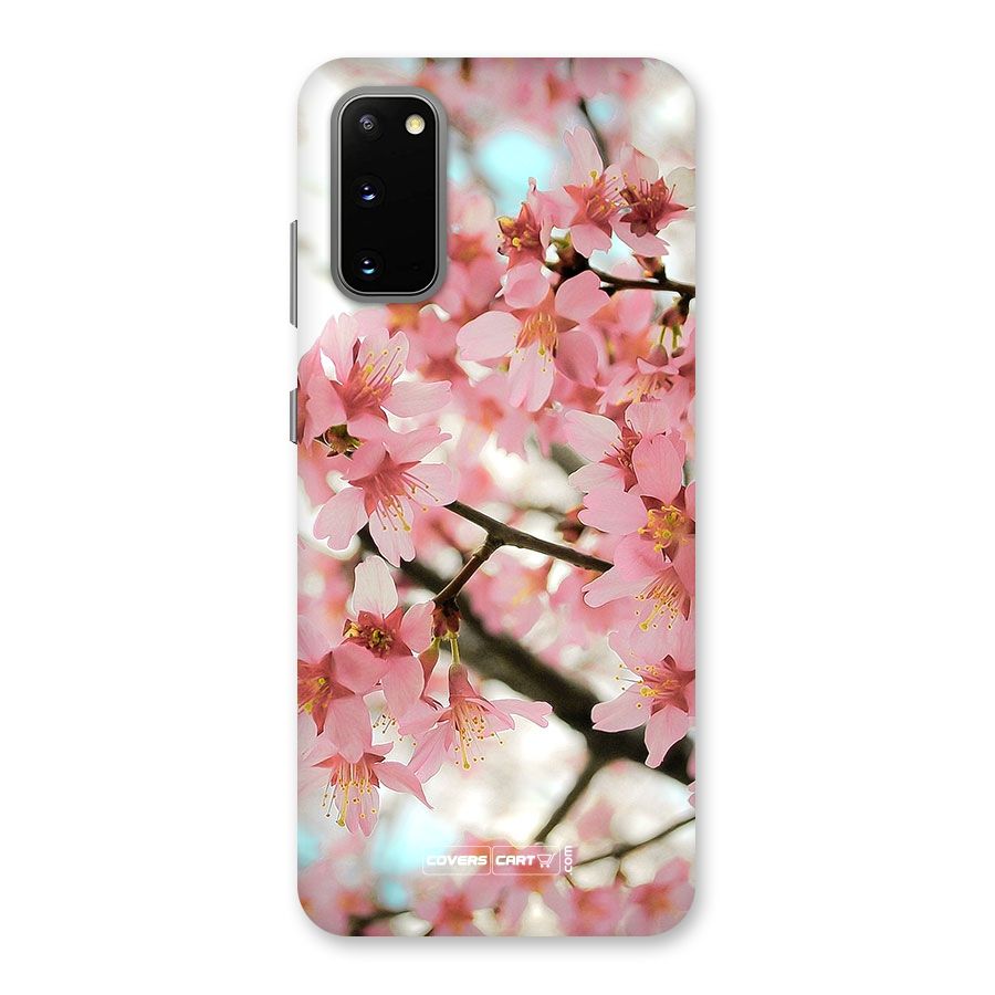 Peach Floral Back Case for Galaxy S20
