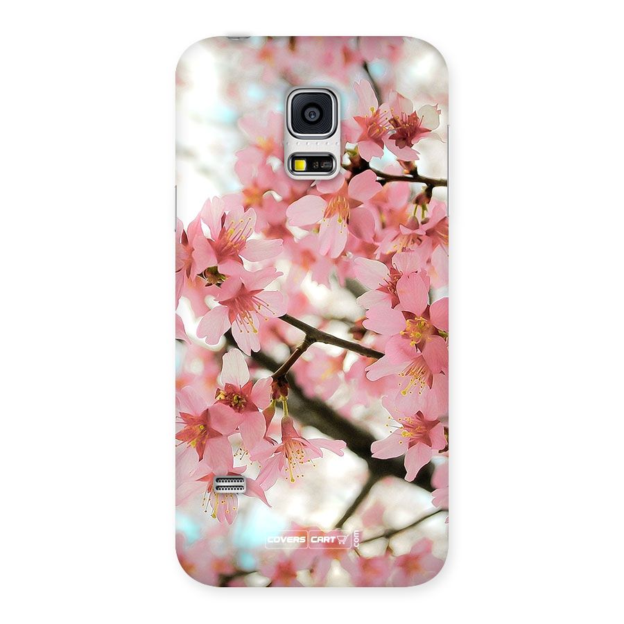 Peach Floral Back Case for Galaxy S5 Mini