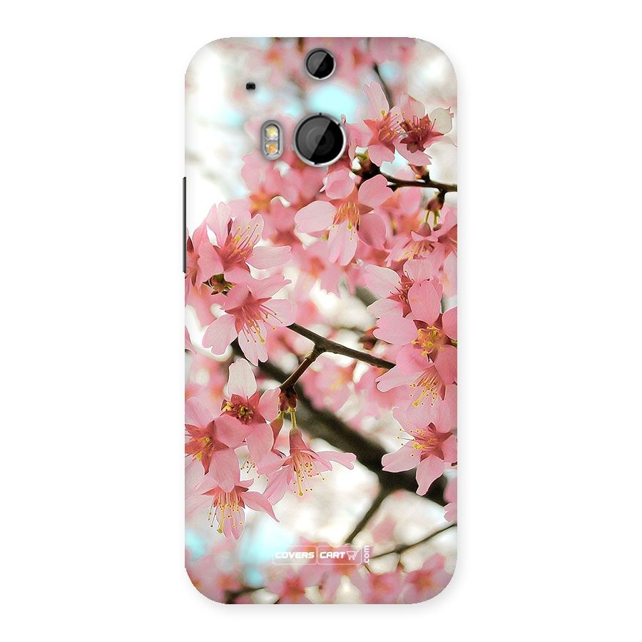 Peach Floral Back Case for HTC One M8
