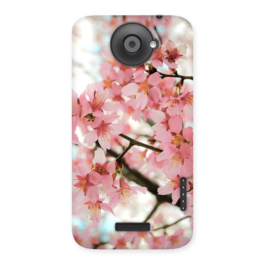 Peach Floral Back Case for HTC One X