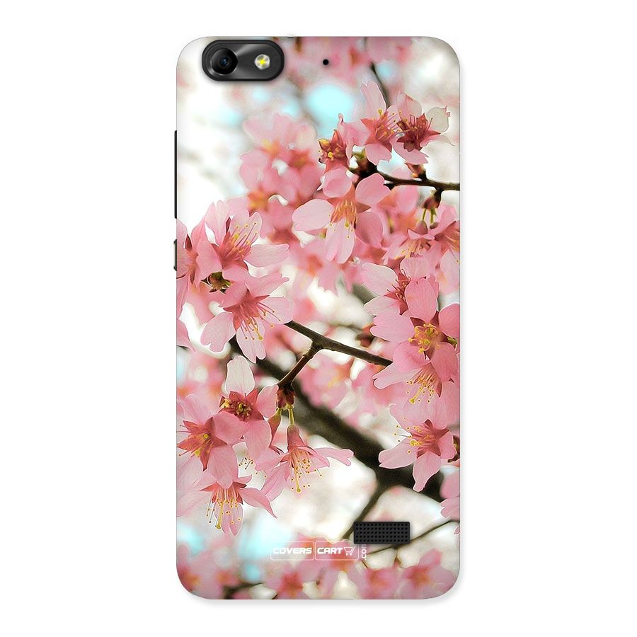 Peach Floral Back Case for Honor 4C