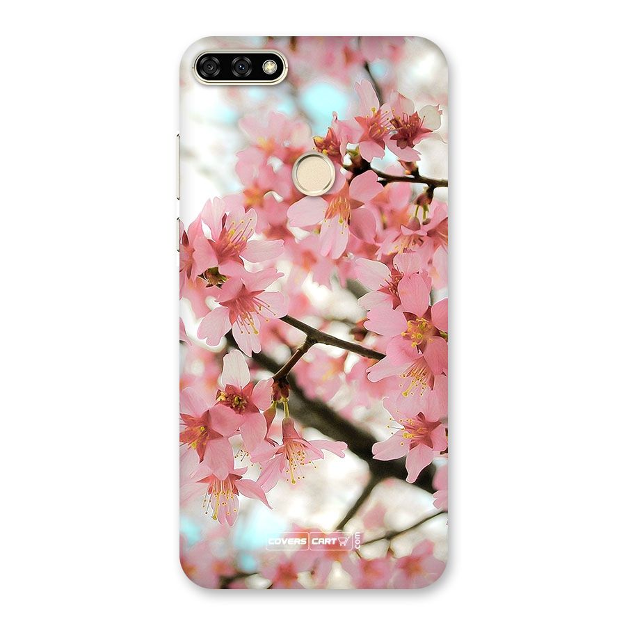 Peach Floral Back Case for Honor 7A