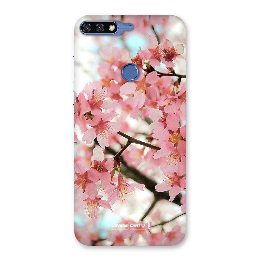 Peach Floral Back Case for Honor 7C
